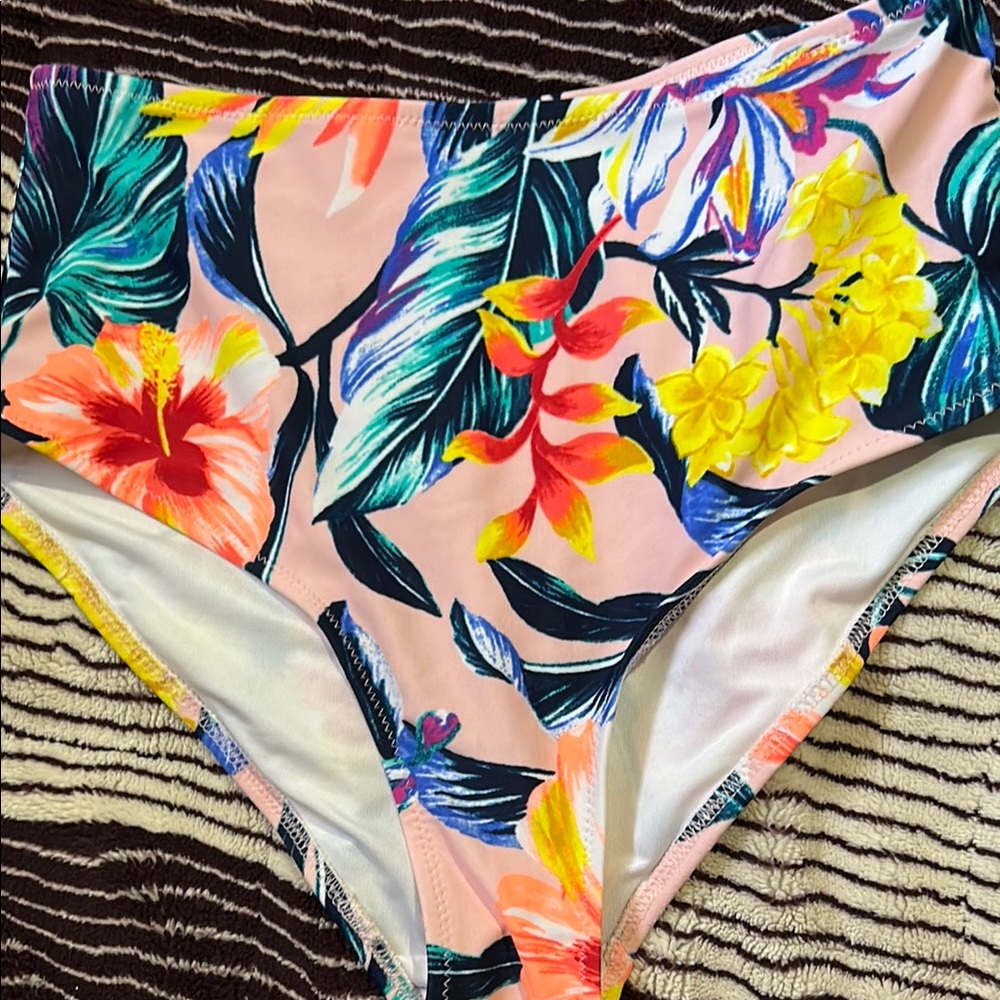 Floral High-Waisted Bikini Bottom
